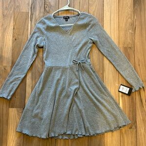 XL(14) Art Class grey ribbed long sleeve dress NWT